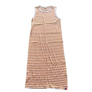 KULE Orange and White Striped Maxi Dress